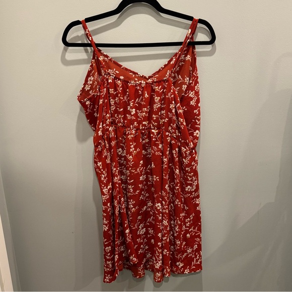 1X Red Floral Slip Dress - Picture 2 of 2